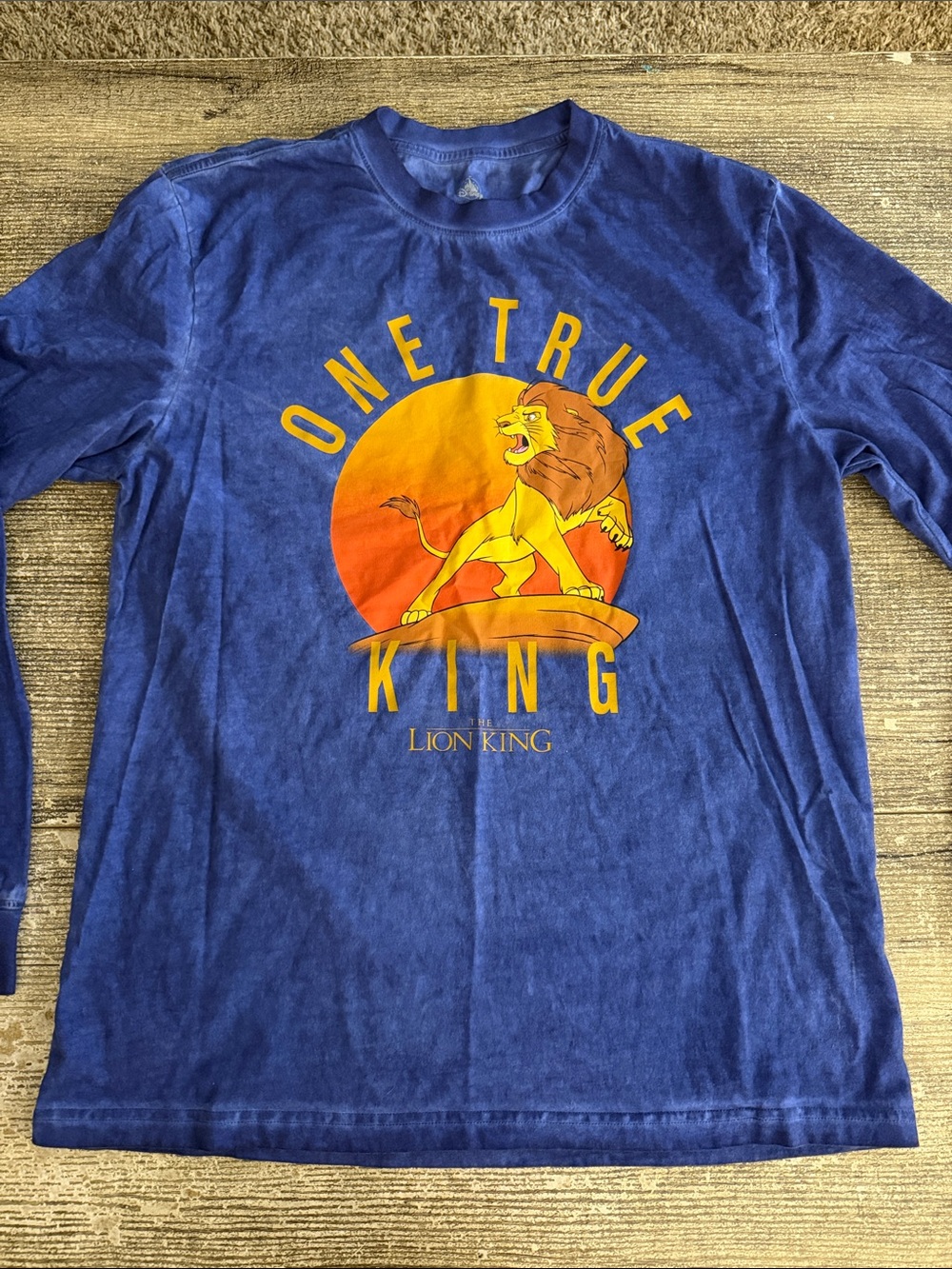 Disney The Lion King Simba graphic blue long sleeve t shirt